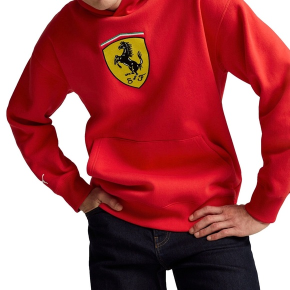 NWT Puma Men's Ferrari Race Big Shield Hoodie - Picture 1 of 7